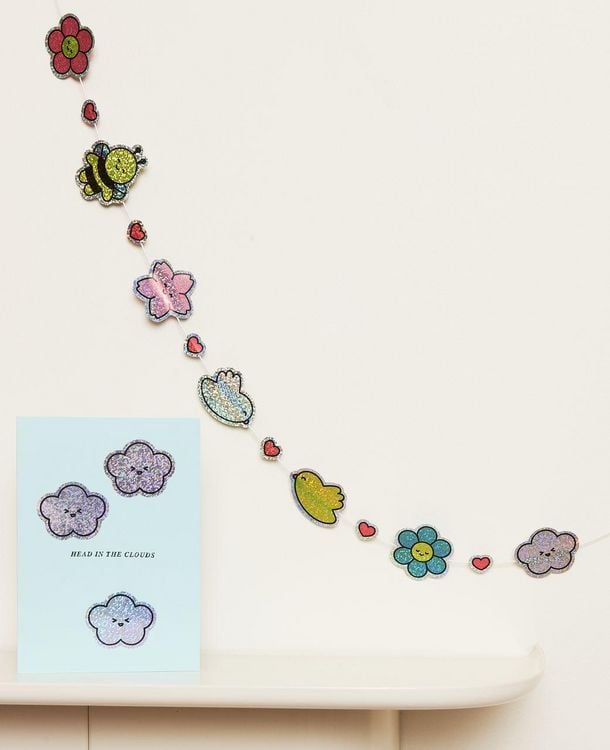 Produktbild: Sticker Chingu, Blumen , 80 Stk/Rolle, holografisch
