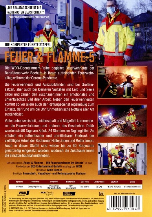 Produktbild: Feuer und Flamme - Mit Feuerwehrm&auml;nnern im Einsatz - Staffel 5 [2 DVDs]