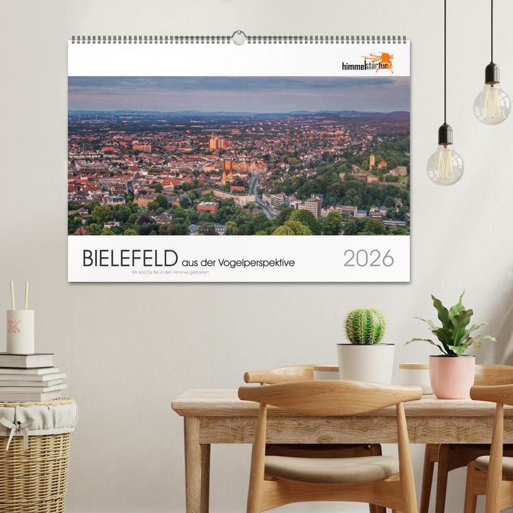 Produktbild: BIELEFELD aus der Vogelperspektive (Wandkalender 2026 DIN A2 quer), CALVENDO Monatskalender