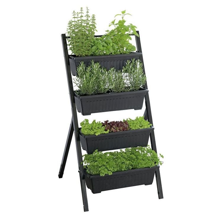 Produktbild: Vertikales Hochbeet, 4 Etagen, f&uuml;r Balkon, Terrasse oder Wintergarten