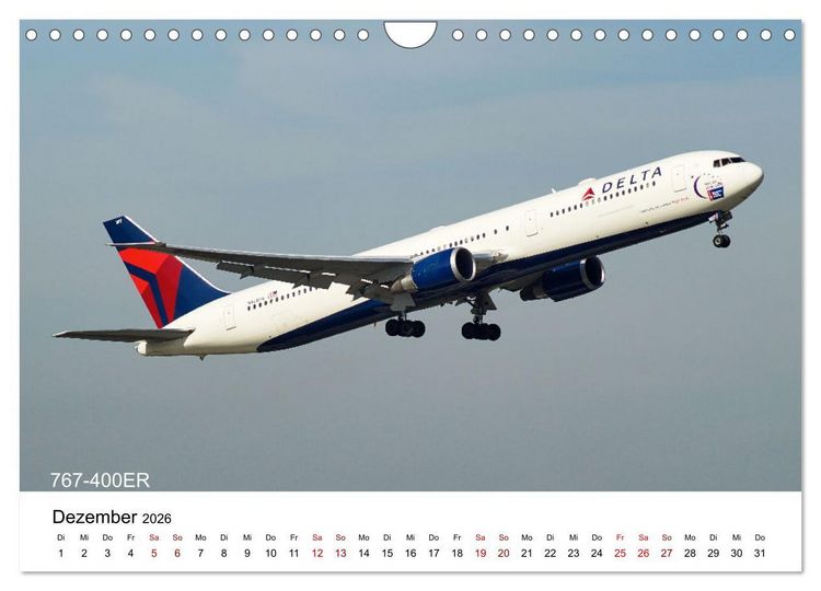 Produktbild: Flugzeuge von Boeing (Wandkalender 2026 DIN A4 quer), CALVENDO Monatskalender