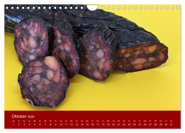 Produktbild: Schinken und Wurst (Wandkalender 2026 DIN A4 quer), CALVENDO Monatskalender