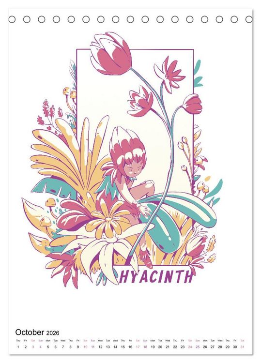 Produktbild: Enchanted World of Flowers (Desk Calendar 2026 DIN A5 portrait), CALVENDO 12 Month DeskCalendar