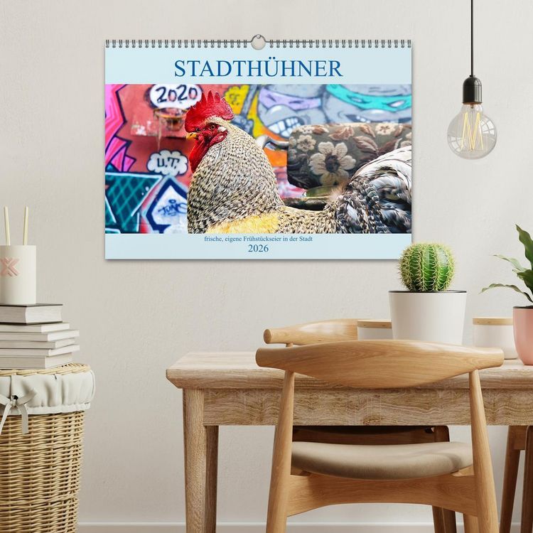 Produktbild: Stadth&uuml;hner (Wandkalender 2026 DIN A3 quer), CALVENDO Monatskalender