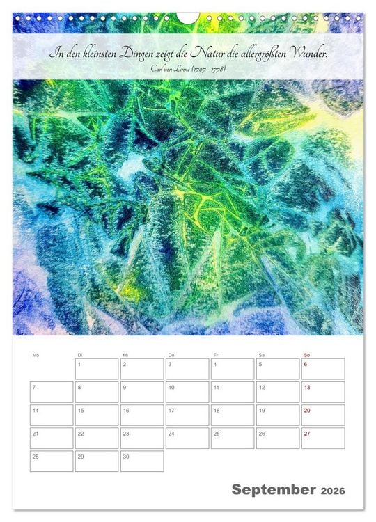 Produktbild: Farben der Achtsamkeit - Farbenreiche Aquarell-Tr&auml;ume mit Zitaten zur inneren Ruhe (Wandkalender 2026 DIN A3 hoch), CALVENDO Monatskalender
