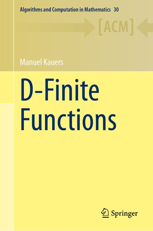 Produktbild: D-Finite Functions