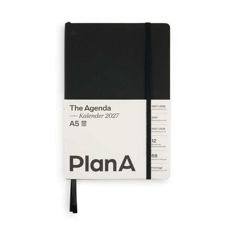 Produktbild: PlanA Kalender A5 Softcover Midnight Black