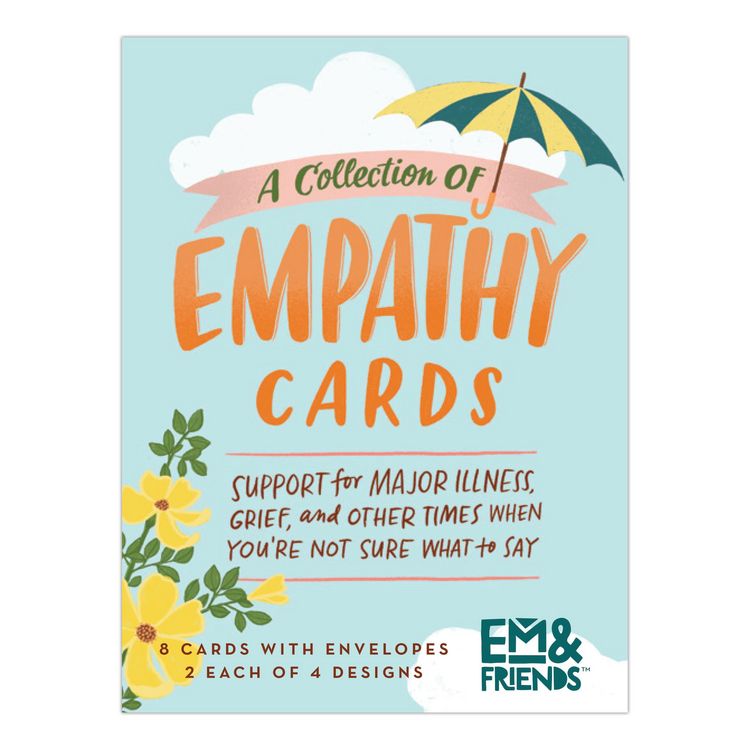 Produktbild: Empathy Cards, Box of 8 Assorted Sympathy Cards, Loss & Thinking of You Cards & Get Well Soon Gifts for Women (8 Blank Note Cards & Envelopes, 4 Different Inspirational Messages)