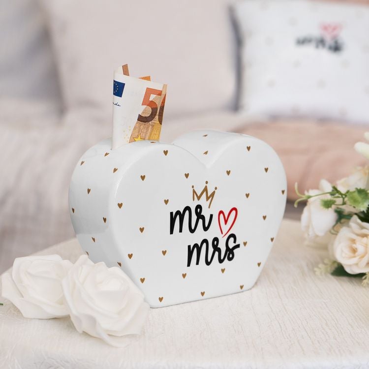 Produktbild: Spardose Motiv Hochzeit Mr & Mrs