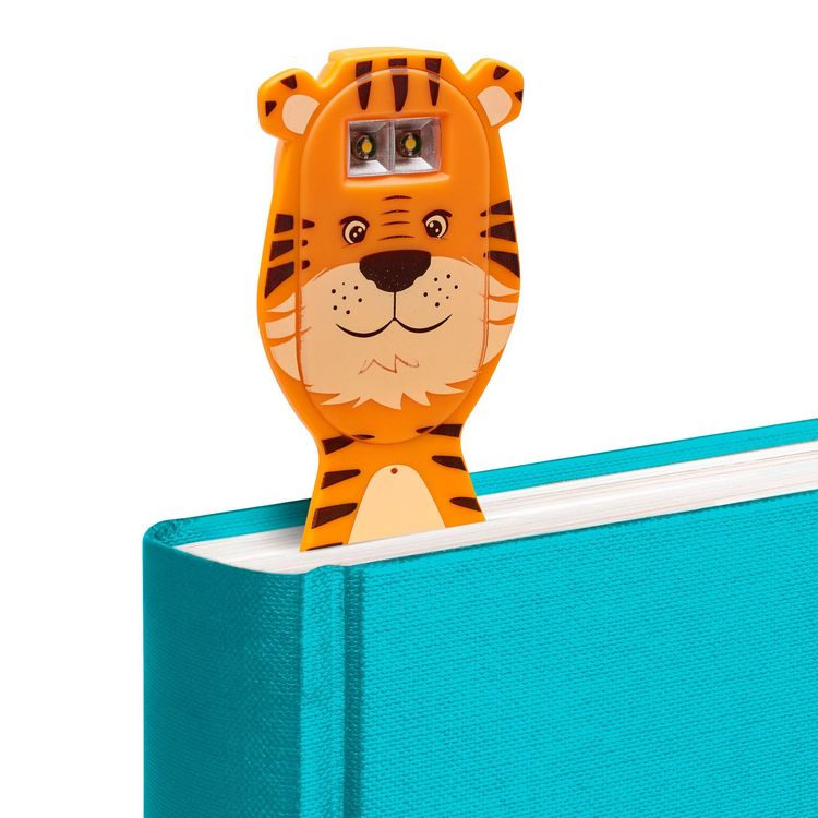 Produktbild: Flexilight Pals RC (Tiger) - wiederaufladbares Leselicht - 2 in 1 Leselampe & Lesezeichen - LED Leselicht - Geschenk für Leser, Buchliebhaber - Deutsc