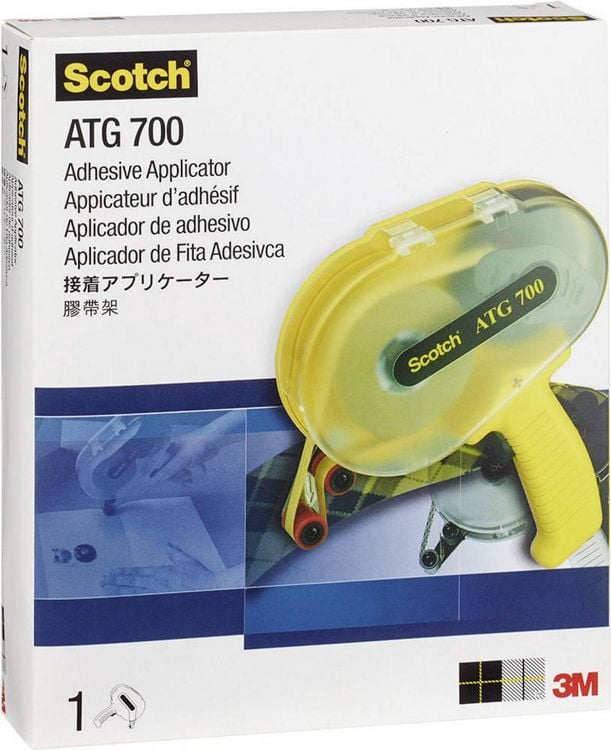 Produktbild: 3M Packband-Abroller ATG 700 Gelb Rollenbreite (max.): 19mm Rollenl&auml;nge (max.) 55m