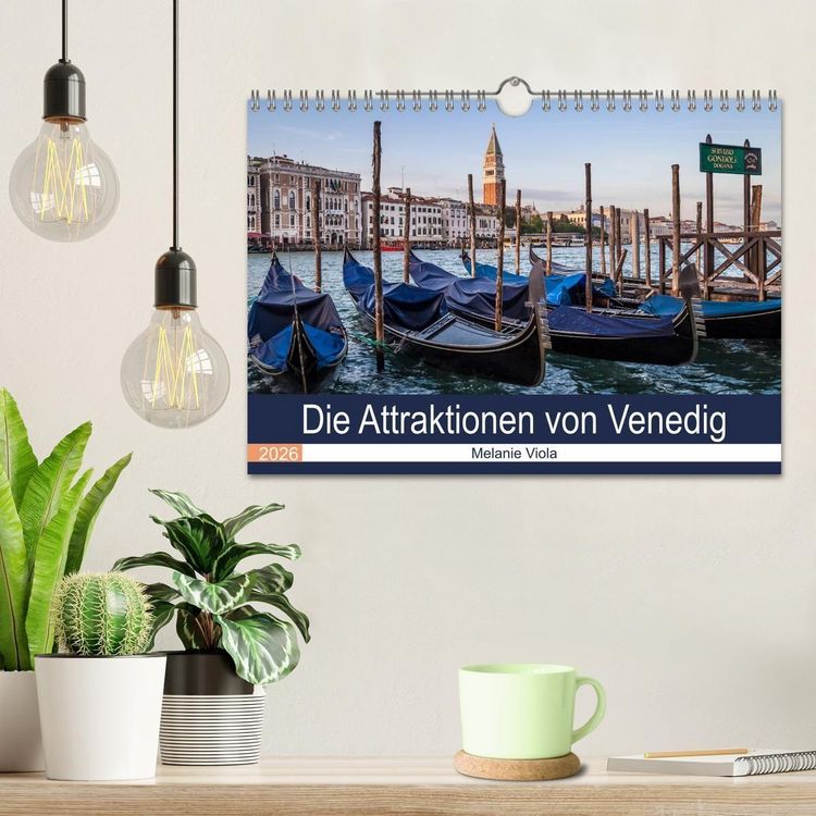 Produktbild: Die Attraktionen von Venedig (Wandkalender 2026 DIN A4 quer), CALVENDO Monatskalender