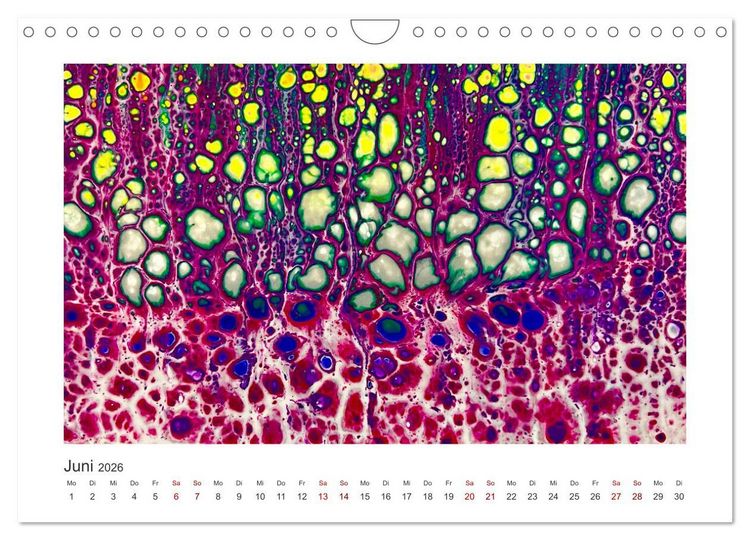 Produktbild: Dein abstraktes Jahr mit der Farbe Purpur (Wandkalender 2026 DIN A4 quer), CALVENDO Monatskalender