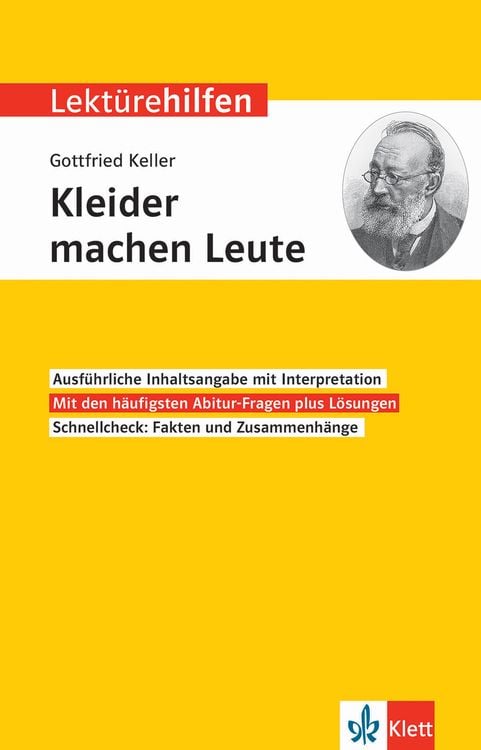 Produktbild: Lektürehilfen Gottfried Keller 'Kleider machen Leute'