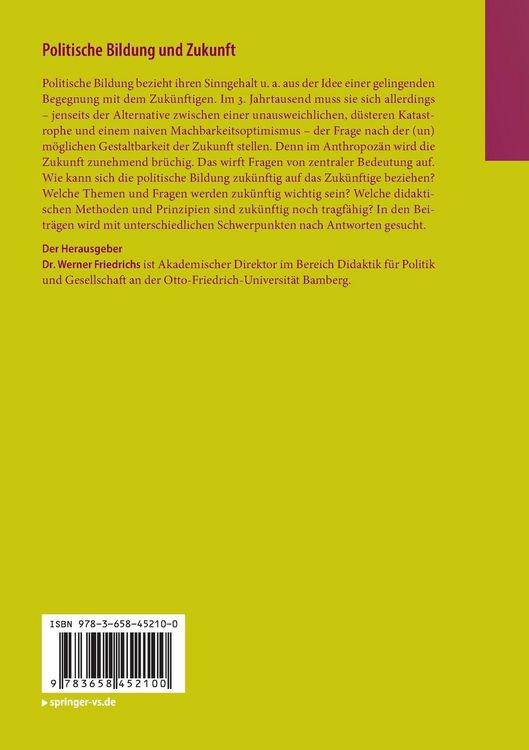 Produktbild: Politische Bildung und Zukunft