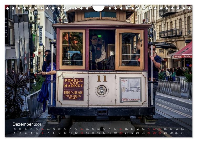 Produktbild: San Francisco Impressionen Tag und Nacht (Wandkalender 2026 DIN A4 quer), CALVENDO Monatskalender