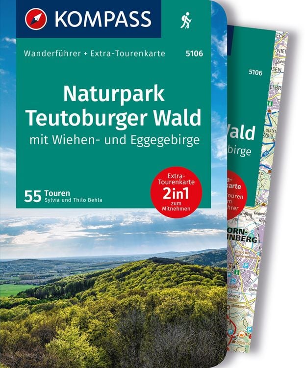 Produktbild: KOMPASS Wanderführer Naturpark Teutoburger Wald mit Wiehen- und Eggegebirge, 55 Touren mit Extra-Tourenkarte