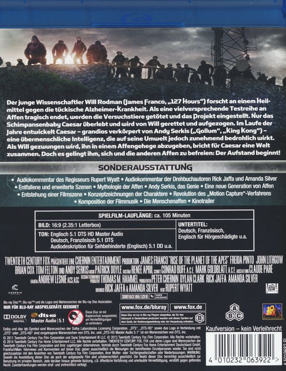 Produktbild: Planet der Affen: Prevolution