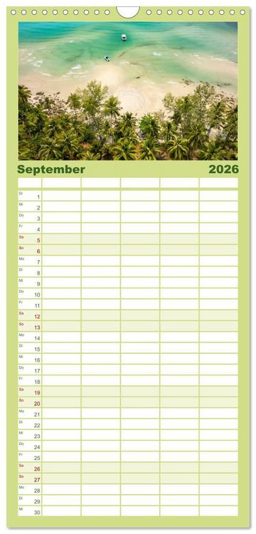 Produktbild: Familienplaner 2026 - Thailand - Koh Kood mit 5 Spalten (Wandkalender, 21 x 45 cm) CALVENDO