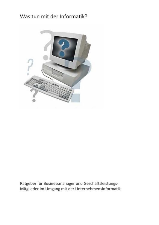 Produktbild: Was tun mit der Informatik?