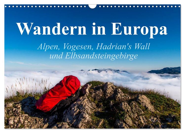 Produktbild: Wandern in Europa (Wandkalender 2026 DIN A3 quer), CALVENDO Monatskalender