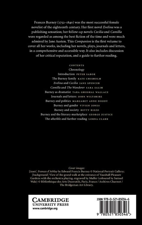 Produktbild: The Cambridge Companion to Frances Burney
