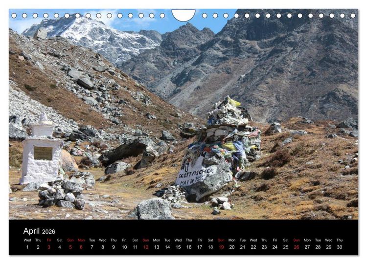 Produktbild: Monuments of Nepal 2026 (Wall Calendar 2026 DIN A4 landscape), CALVENDO 12 Month Wall Calendar