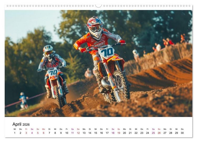 Produktbild: Motocross Erlebnisse (Wandkalender 2026 DIN A2 quer), CALVENDO Monatskalender