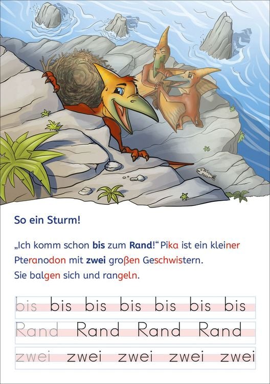 Produktbild: Lesel&ouml;wen - Lesen und schreiben lernen mit Spurrillen - Abenteuer im Land der Dinos