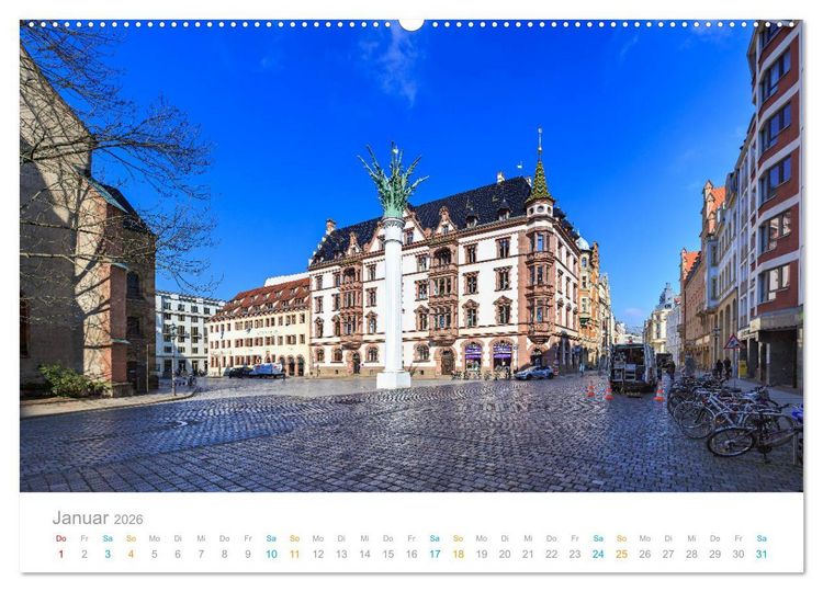 Produktbild: Leipzig - Spaziergang durch Epochen (hochwertiger Premium Wandkalender 2026 DIN A2 quer), Kunstdruck in Hochglanz