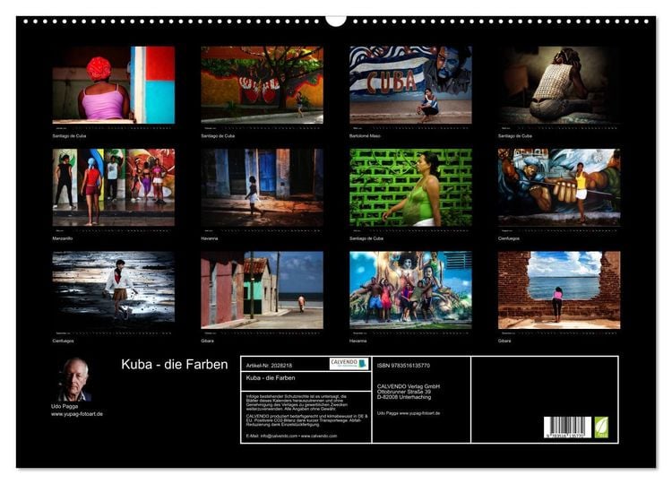 Produktbild: Kuba - die Farben (Wandkalender 2026 DIN A2 quer), CALVENDO Monatskalender
