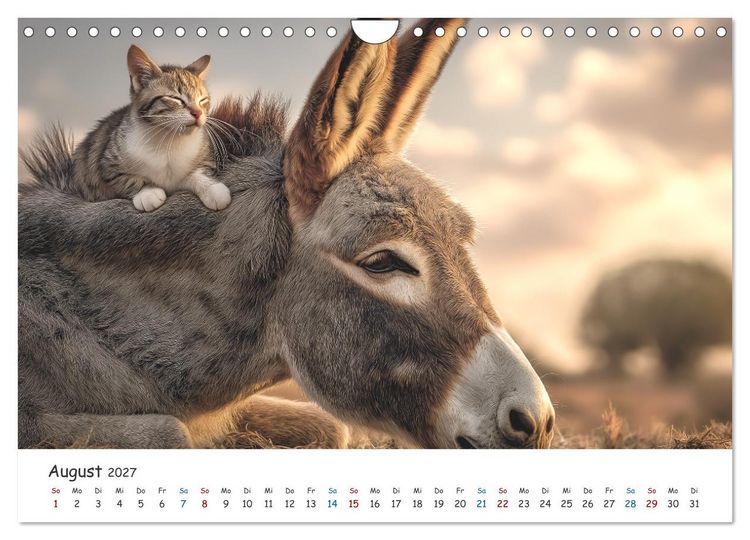 Produktbild: Wenn Tiere Freunde werden (Wandkalender 2027 DIN A4 quer), CALVENDO Monatskalender