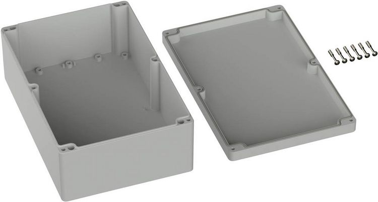 Produktbild: TRU COMPONENTS TC-9065688 Industrie-Geh&auml;use 240.3 x 160.3 x 90 ABS Lichtgrau (RAL 7035) 1 St.