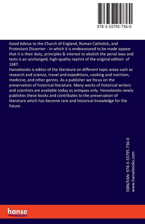 Produktbild: Good Advice to the Church of England, Roman Catholick, and Protestant Dissenter
