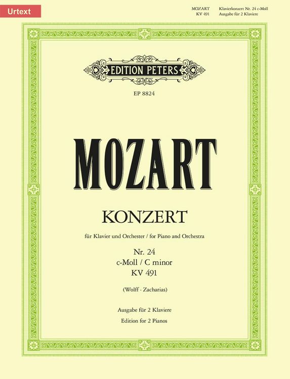 Produktbild: Mozart, W: Piano Concerto No. 24 in C Minor K491 (Edition fo