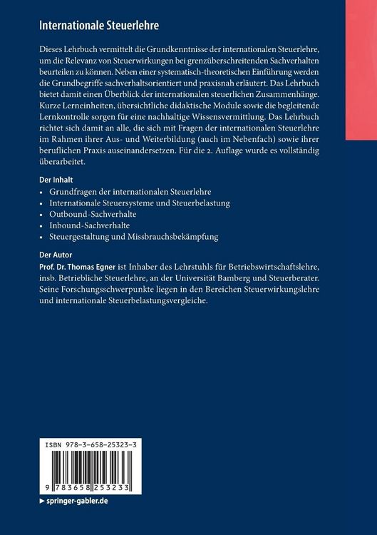 Produktbild: Internationale Steuerlehre