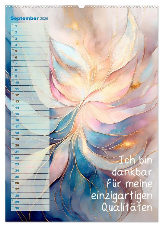 Produktbild: Der feminine Affirmationskalender (Wandkalender 2026 DIN A2 hoch), CALVENDO Monatskalender