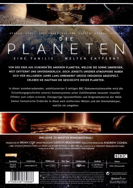 Produktbild: Die Planeten [2 DVDs]