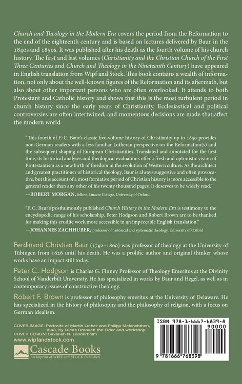 Produktbild: Church and Theology in the Modern Era