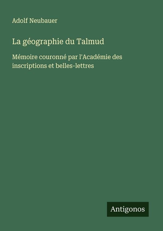 Produktbild: La g&eacute;ographie du Talmud