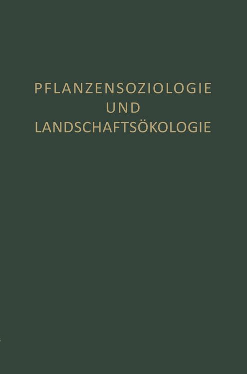 Produktbild: Pflanzensoziologie und Landschafts&ouml;kologie