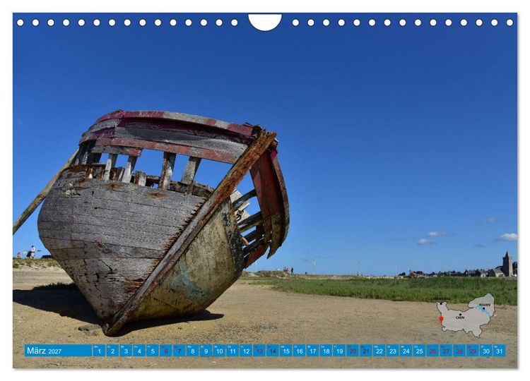 Produktbild: Die K&uuml;sten der Normandie vom Mont Saint-Michel bis &Eacute;tretat (Wandkalender 2027 DIN A4 quer), CALVENDO Monatskalender