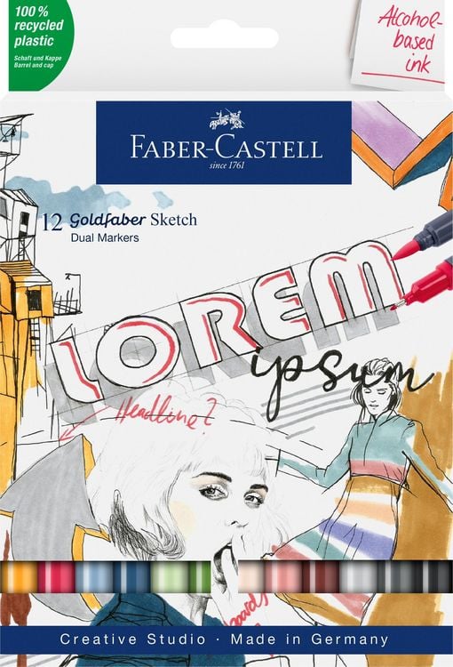 Produktbild: Faber-Castell Goldfaber Sketch Marker 12er Set