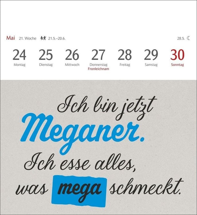 Produktbild: Typo-Spr&uuml;che-Kalender Postkartenkalender 2027 - Wochenkalender mit 53 Postkarten