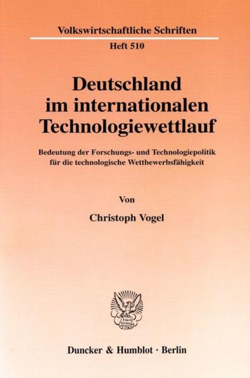 Produktbild: Deutschland im internationalen Technologiewettlauf.