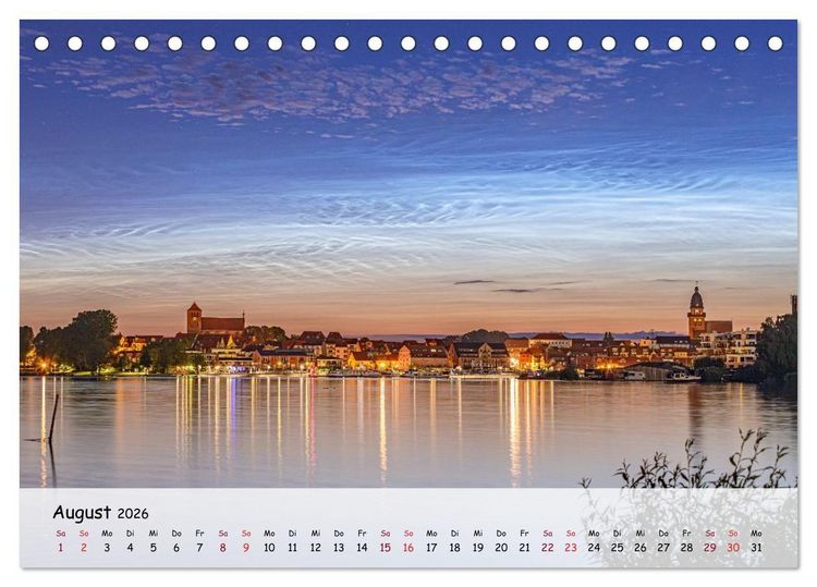 Produktbild: Zwischen See und Himmel - Waren (M&uuml;ritz) im Wandel der Jahreszeiten (Tischkalender 2026 DIN A5 quer), CALVENDO Monatskalender