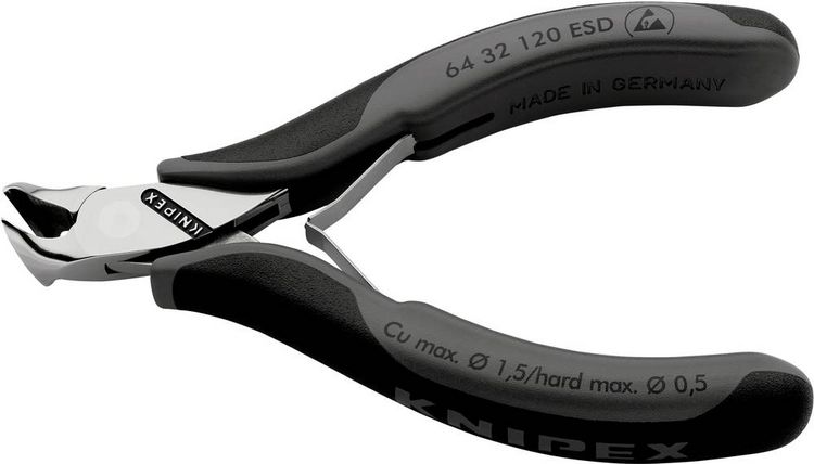 Produktbild: Knipex-Werk Elektronik-Vornschneider 64 32 120 ESD