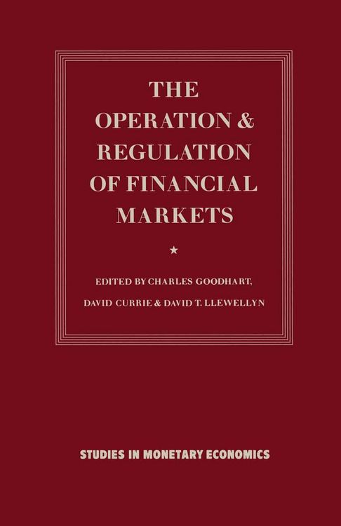 Produktbild: The Operation and Regulation of Financial Markets