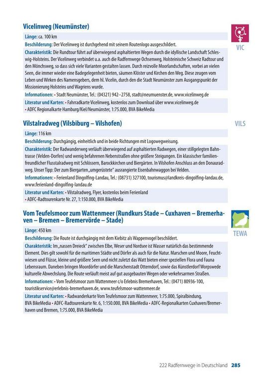 Produktbild: BVA ADFC Ratgeber 260 Radfernwege in Deutschland