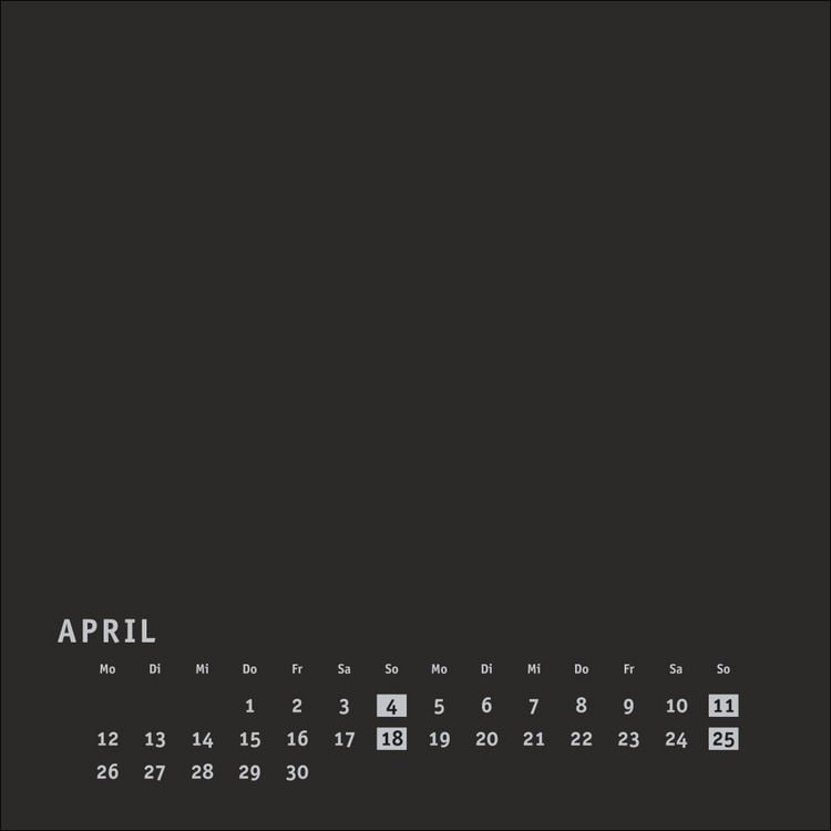 Produktbild: Premium-Bastelkalender schwarz klein 2027